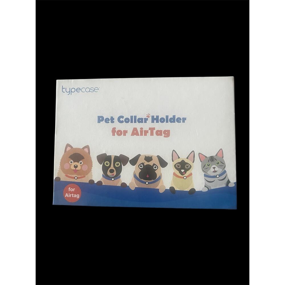 Typecase Air Tag Holder for Pet Collar Blue & Black